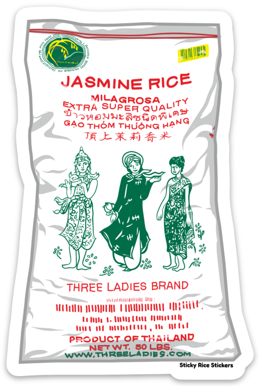 Rice Bag Sticker Asians Never Die