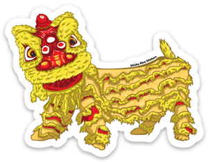 Yellow Lion New Year - Sticker