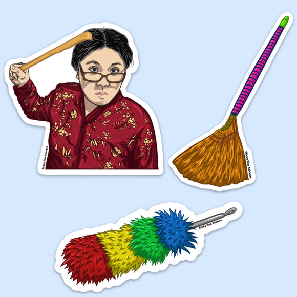 Angry Asian Mom Punishment Kit - Sticker