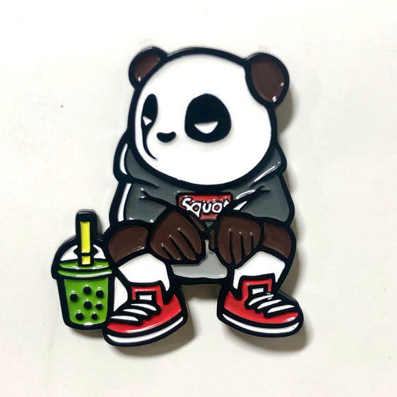 Boba Panda Enamel Pin